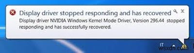 NVIDIA Kernal Mode Driver đã ngừng phản hồi và đã khôi phục 