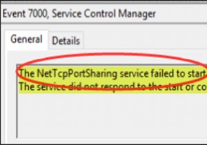 Dịch vụ chia sẻ cổng NET.TCP không khởi động được trên Windows 11/10 