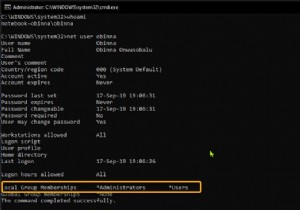 Cách đặt lại hoặc thay đổi mật khẩu Tài khoản cục bộ bằng Command Prompt hoặc PowerShell trong Windows 10 