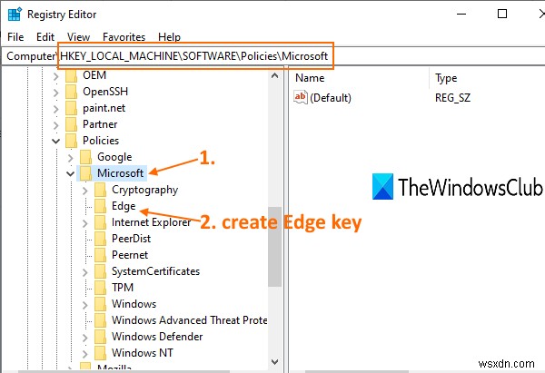 Cách bật hoặc tắt đồng bộ hóa cho tất cả các cấu hình trong Microsoft Edge bằng Registry 