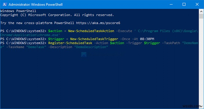 Cách sử dụng PowerShell để xóa hoặc tạo tác vụ đã lên lịch trên Windows 11/10 