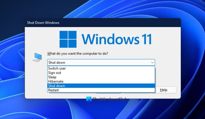 Các phím tắt để tắt hoặc khóa máy tính Windows 11/10 