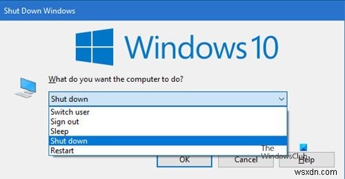 Các phím tắt để tắt hoặc khóa máy tính Windows 11/10 