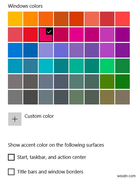 Không thể thay đổi Màu thanh tác vụ trong Windows 10 