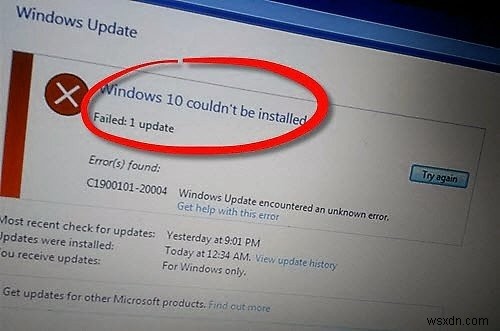 Không thể nâng cấp lên Windows 11 hoặc Windows 10 từ phiên bản Windows trước đó 