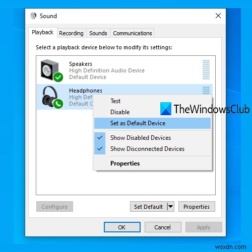 Giắc cắm âm thanh phía trước không hoạt động trong Windows 11/10 