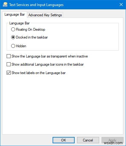 Khôi phục:Thanh ngôn ngữ bị thiếu trong Windows 11/10 