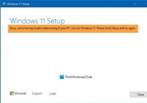 Xin lỗi, chúng tôi đang gặp sự cố khi xác định xem PC của bạn có thể chạy Windows 11/10 hay không 