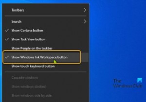 Cách ẩn hoặc hiện nút không gian làm việc của Windows Ink trên thanh tác vụ trong Windows 10 
