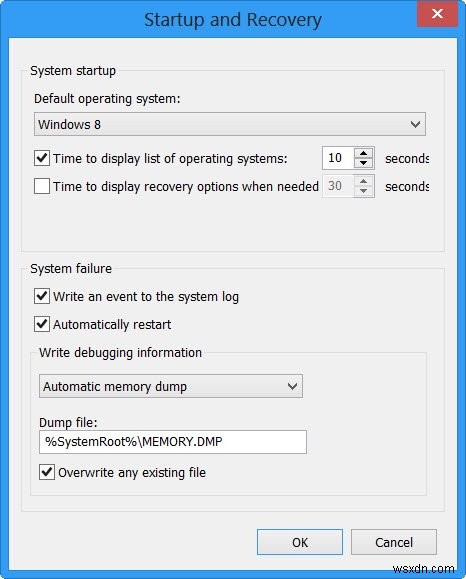 Cách thay đổi số lượng Tệp Dump Bộ nhớ, Windows tạo và lưu 
