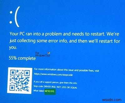 Cách sửa lỗi netio.sys Blue Screen trên Windows 11/10 