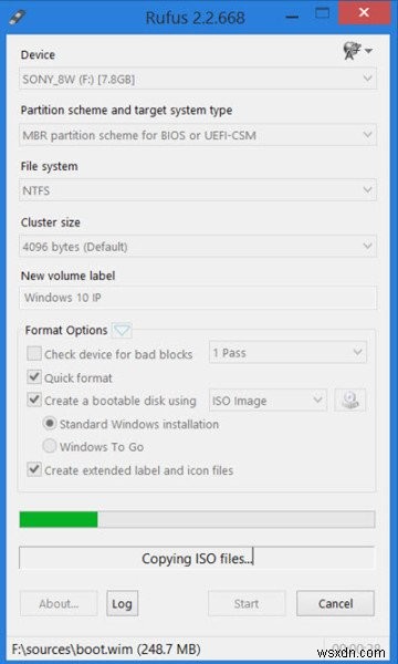 Cách tạo Ổ đĩa flash USB có thể khởi động Windows từ ISO 
