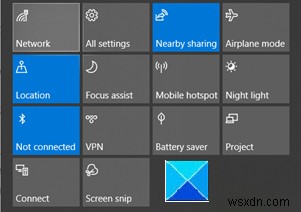 Cách đặt lại Thao tác nhanh trong Trung tâm hành động trong Windows 10 