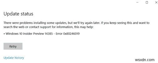 Sửa lỗi 0x80246019 cho Microsoft Store và Windows Update 
