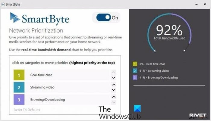 Dịch vụ mạng SmartByte gây ra tốc độ Internet chậm trên Windows 11/10 