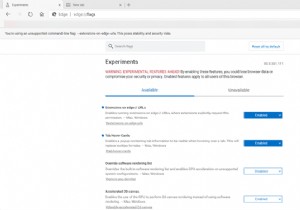 Cách truy cập và sử dụng trang about:flags của Microsoft Edge trên Windows 11/10 