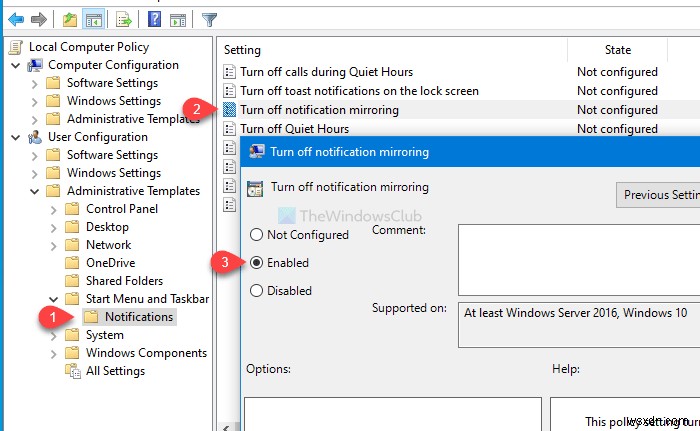 Cách tắt tính năng phản chiếu thông báo trong Windows 10 