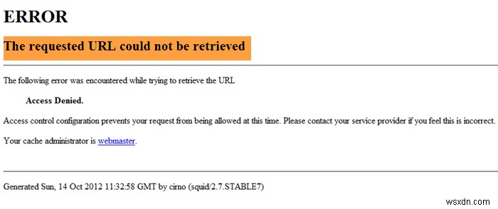 Khắc phục Lỗi không thể truy xuất URL được yêu cầu trong Windows PC 