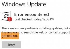 Khắc phục:Lỗi cập nhật Windows 0x800F081F trong Windows 11/10 
