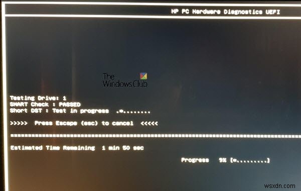 Sử dụng Chẩn đoán phần cứng HP PC UEFI trên Windows 11/10 