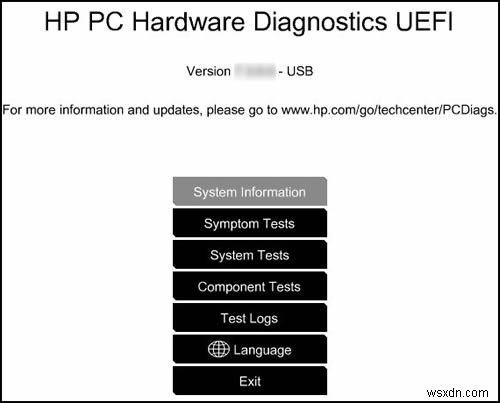 Sử dụng Chẩn đoán phần cứng HP PC UEFI trên Windows 11/10 