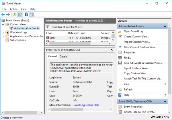 Cách tạo Chế độ xem tùy chỉnh trong Trình xem sự kiện trên Windows 11/10 