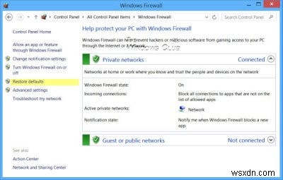 Cách Khôi phục hoặc Đặt lại cài đặt Tường lửa của Windows về mặc định 