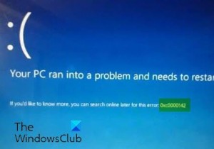 Sửa lỗi màn hình xanh 0xc0000142 trên Windows 11/10 