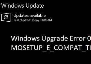 Lỗi nâng cấp Windows 0XC1900103, MOSETUP E COMPAT TIMEOUT 