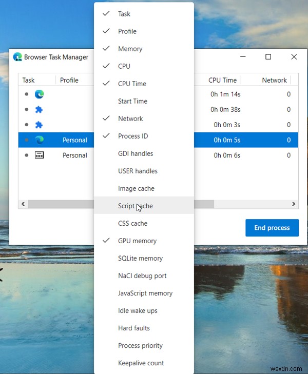 Sử dụng Trình quản lý Tác vụ Trình duyệt trong trình duyệt Microsoft Edge mới 