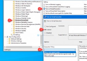 Cách bật hoặc tắt thực thi tập lệnh Windows PowerShell 