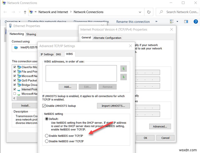 Cách bật hoặc tắt NetBIOS qua TCP / IP trên Windows 11/10 