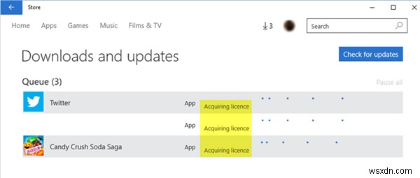 Sửa lỗi Microsoft Store Acquiring License trên Windows 11/10 