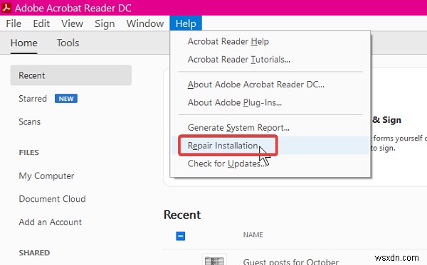 Sửa lỗi Adobe Reader 109 khi mở, đọc hoặc lưu PDF 