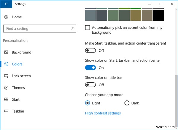 Cách lấy Thanh tiêu đề cửa sổ màu trong Windows 11/10 