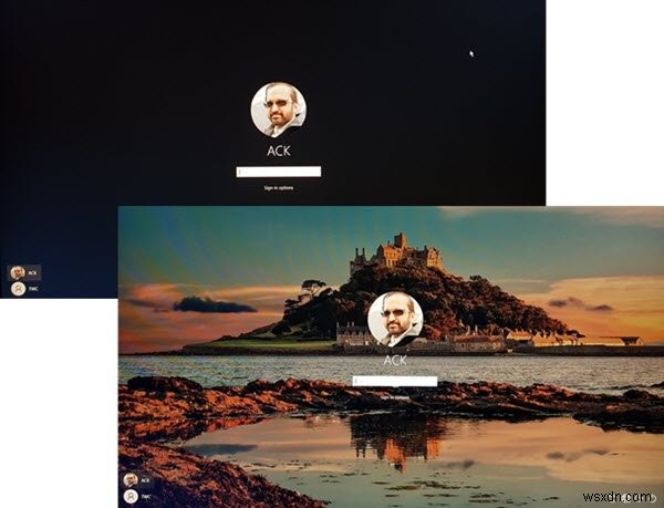 Bật hoặc tắt Hiển thị hình nền màn hình khóa trên màn hình đăng nhập trong Windows 10 