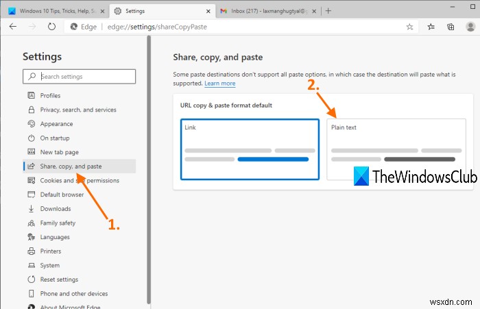 Cách tắt tính năng Sao chép và Dán URL mới trong Microsoft Edge 