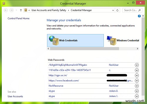 Trình quản lý thông tin xác thực không hoạt động bình thường trong Windows 11/10 
