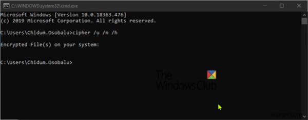 Tìm và liệt kê các tệp &thư mục được mã hóa, nén bằng EFS trên Windows 11/10 