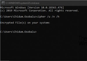 Tìm và liệt kê các tệp &thư mục được mã hóa, nén bằng EFS trên Windows 11/10 