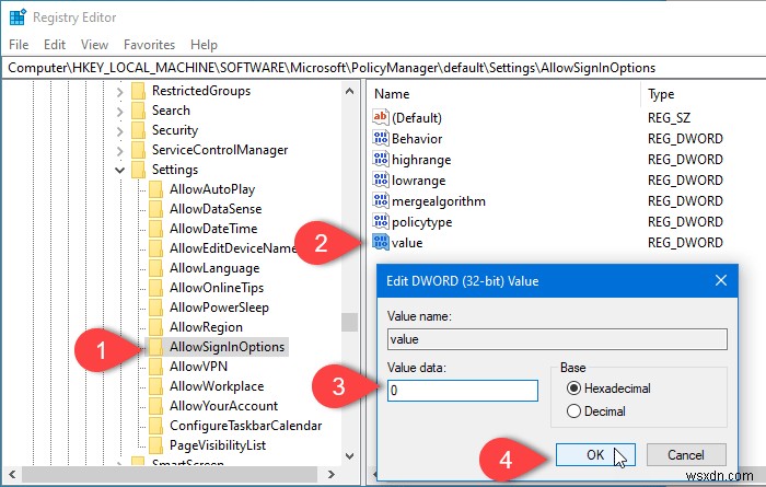 Cách tắt tùy chọn Đăng nhập trong Cài đặt Windows trong Windows 11/10 