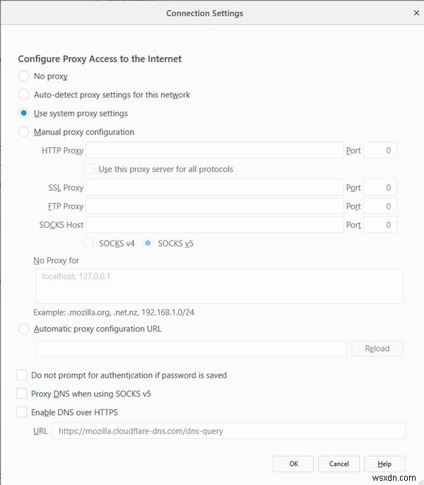 Lỗi máy chủ proxy từ chối kết nối trong Firefox hoặc Chrome 