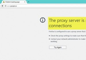 Lỗi máy chủ proxy từ chối kết nối trong Firefox hoặc Chrome 