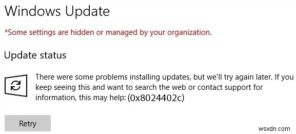 Cách khắc phục Mã lỗi Windows Update 0x8024402c 