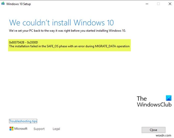Sửa lỗi cài đặt nâng cấp Windows 10 0x8007042B - 0x2000D 