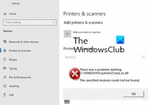 Sửa lỗi Run DLL:eed_ec.dll, Lỗi không thể tìm thấy mô-đun được chỉ định 