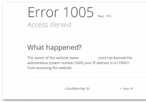 Sửa lỗi 1005 Thông báo bị từ chối truy cập khi truy cập các trang web 