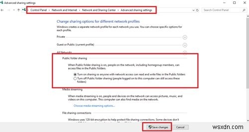 Cách BẬT hoặc TẮT chia sẻ Thư mục Công khai trên Windows 11/10 