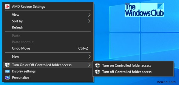 Thêm lệnh truy cập thư mục có kiểm soát vào Menu ngữ cảnh trong Windows 11/10 