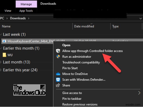 Thêm lệnh truy cập thư mục có kiểm soát vào Menu ngữ cảnh trong Windows 11/10 